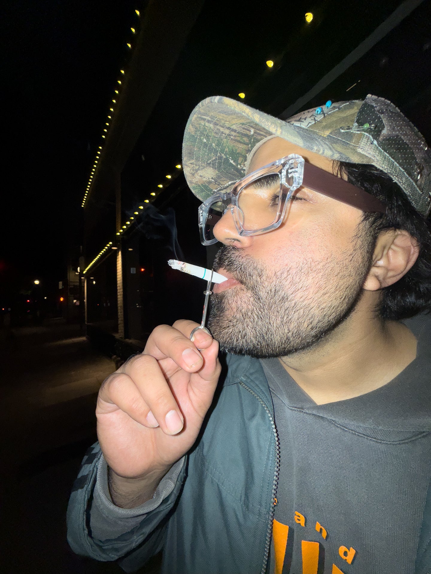Cigarette Holder Midi Ring